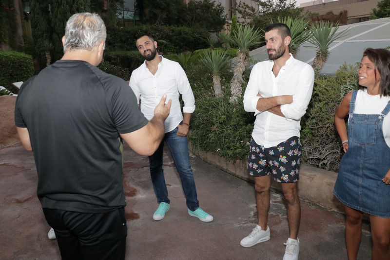 Gathering around the pool at Hilton Beirut Habtoor Grand